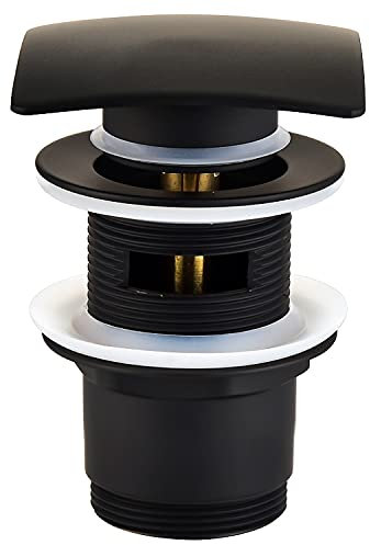 Bonde de lavabo carrée avec trop-plein Noir mat