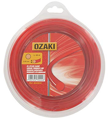 OZAKI – Quadratische Nylonfadenspule – Länge 56 m – Ø 3,00 mm – Neuware – Hohe Haltbarkeit – Hervorragender Halt an der Öse