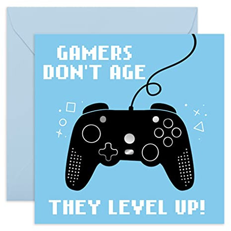 Central 23 - Lustige Geburtstagskarten für Gamer Männer und Frauen - Gamers Don't Age - Geburtstagskarte für Bruder Ihn Ehemann Freund - Kommt mit Aufklebern