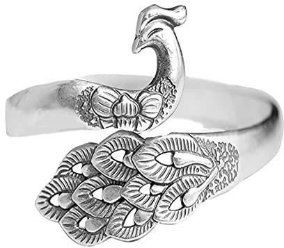 Helen de Lete S925 Sterling Silber Vintage Pfau Phoenix Armband/Ring (Ring)