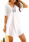 Ekouaer Beach Cover Ups for Women - Hollow Out Beach Dress Lace Crochet V-Neck Cover Up - White XL