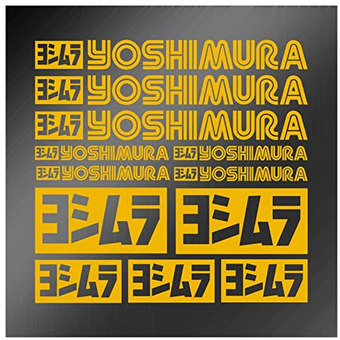 JIANWEI yjw store Vinyl Decal riflettente o laser arcobaleno colori adesivi misura per Yoshimura moto auto foglio bici telaio bicicletta ciclismo (colore: oro)