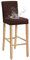 JUNZHE Barhocker-Bezüge, dehnbarer, Abnehmbarer, waschbarer Stuhlbezug für Kurze drehbare Esszimmerstuhl-Rückenlehne Stuhl Barhocker Stuhlhussen (Braun,4er-Set)