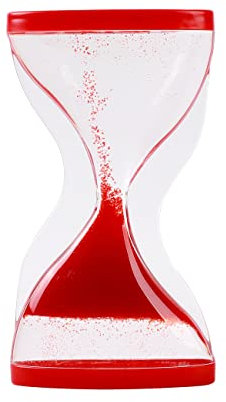 I-Total ® - Sablier Liquide Sand-UP Bleu 5 Min c.a. durée d'origine pour la Maison, Le Bureau et la méditation (Rouge)