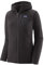 PATAGONIA W's R1 Air Full-Zip Hoody T-Shirt, Black, S Donna