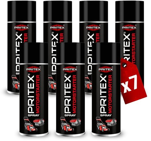 PRITEX Motorstarter Spray 7X 400ml, Starthilfespray für Benzin & Diesel