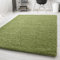Carpetsale24 Teppich Wohnzimmer Shaggy Flokati Einfarbig 60 x 110 cm Grün - Hochflor Schlafzimmer Pflegeleicht Super Weich - Flauschiger Langflor 50 mm Florhöhe Läufer Flur