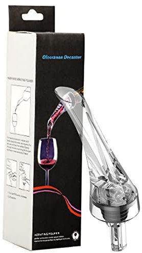 Decanter per Vino Rosso - Aeratore Tappi Bottiglie di Qualità | Versatore Salvagoccia Anti-Goccia, Aperitivo Accessori Sommelier Barman Bar Beccuccio, decantare vino con eleganza e semplicità