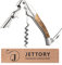 Jettory Tire-bouchon | limonadier professionnel de sommelier avec découpe-capsule, decapsuleur et double charnière pour bouteilles de vin | ouvre bouteille en acier inoxydable.