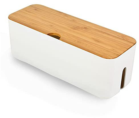 Kabelbox, Kabel Aufbewahrungsbox, Groß Steckdosenbox, Kabelbox Aus Kunststoff, Kabelsammler Aufbewahrungsbox, Kabelmanagement-Box mit Belüftung, Kabel Box Set, zum Verstecken von Kabeln