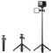 VRIG 20.1 Mini Extendable Camera Tripod 360° Ball Head Camera Tripod 4 Levels Adjustment with Cold Shoe Selfie Stick Tripod for 1/4 Action Camera