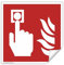Schild Brandmelder F005 - ASR A1.3 - DIN EN ISO 7010 - Brandschutzzeichen für Innen und Aussen - PVC selbstklebend (1, 50x50mm)