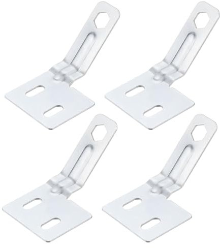 uxcell Lot de 4 quincaillerie pour porte pliante à deux volets, kit de réparation de quincaillerie pour portes coulissantes et pliantes, argenté