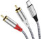 Câble adaptateur stéréo USB C vers 2 RCA, câble Audio Type C vers RCA pour téléviseurs, ordinateurs, téléphones portables, lecteurs MP3, Haut - parleurs,tablettes, amplificateurs, Haut - parleurs.etc.