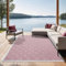 the carpet Mistra - Moderner In- und Outdoor Teppich, perfekt für das Wohnzimmer, Schlafzimmer oder die Terrasse, Wetterfest, langlebig und pflegeleicht, Rosa-2, 120 x 170 cm