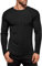 Ekouaer Pullover für Herren Warm Thermo Langarmshirt Winter Unterhemd Jumpers Schwarz M