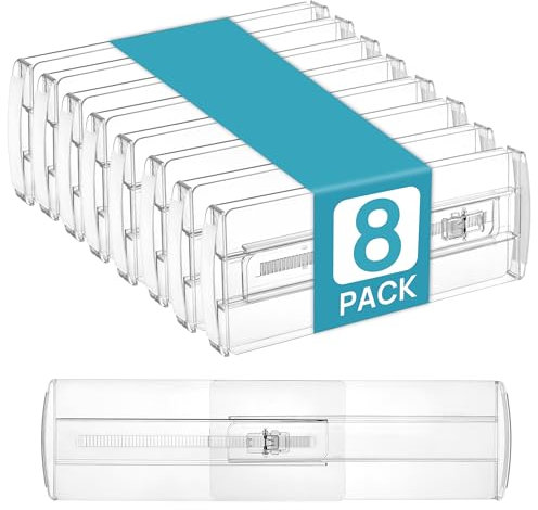 Vtopmart 8 Pack Schubladentrenner, Schubladentrenner Verstellbar (27.94-43.18cm), Transparente Schubladenteiler für Schubladen Organizer, Schminktisch, Badezimmer