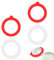 4 Pcs Rubber Seals for Glass Jars, 3.75 Silicone Gasket, Sealing Rings for Glass Clip Top Jars, Leak-Proof Canning Silicone Fitting Seals