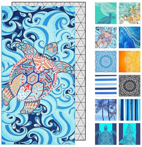 Strandtuch Mikrofaser Badetuch Groß Strand XXL Strandhandtuch Saunahandtuch Schnelltrocknend Strandtücher Sandfrei Zubehör Saunatuch Microfaser Handtuch Beach Towel Strandlaken Dünn Leicht Urlaub