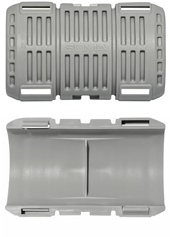 Rohrverbinder M32 - Muffe für Glattrohre, 4 Halbschalen (für 2 Verbindungen), schlagzäh, antistatisch, halogenfrei, temperaturbeständig von -20°C bis +80°C