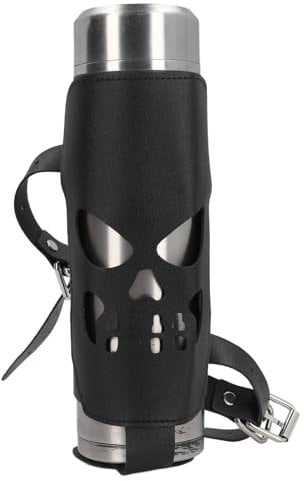 Natudeco Porte-gobelet de Moto Porte-Bouteille d'eau de vélo Porte-Boissons en Cuir PU pour Accessoires de Moto de vélo universels