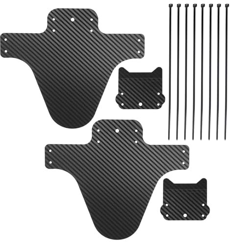 salbsever 2 juegos de guardabarros para bicicleta de montaña, compatible con parte trasera y delantera, ajustable de 29 pulgadas, tamaño grande con 15 bridas para cables para tamaños de rueda de