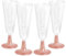OH YEAH - 4 Copas Cava Plástico Reutilizables Oro Rosa - 150 cc - 4 Nombres PERSONALIZADOS - Vasos Despedida de Soltera - Vasos Novia y Amigas - Vasos Reciclables - Team Bride - PERSONALIZADO