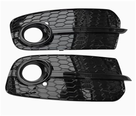 Griglia anteriore dell'auto Griglia Di Copertura Della Luce Di Nebbia Anteriore Griglia A Nido D'ape Nero Lucido Accessori Auto Di Ricambio Per Q5 2013-2016