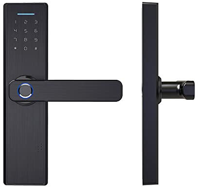 TARSHYRY App Passwort -Türschloss, WiFi Smart Lock Schlüssellose Eingang Fingerabdrucktür Schloss Elektronische Türschloss Fingerabdrucktürschlösser für Home Hotel Apartment
