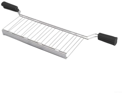 Hasaller Sandwich Cage 43CM Heat Safe Sandwiches Toaster Cages Stainless Steel Sandwich Cage Bread Holder Toasting Clip with Heat Resistant Handle for Toaster Kitchen Gadget(Black)