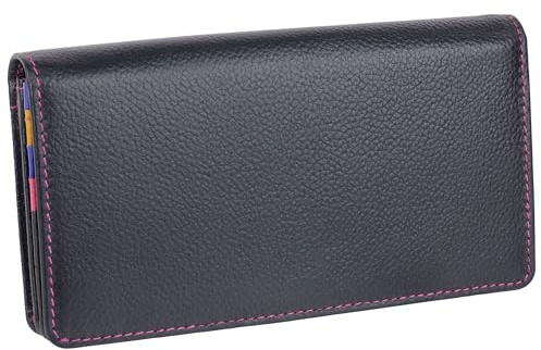 Golunski Leather Ladies Matinee Purse/Wallet RFID Protected - Black Multi