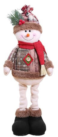 Generisch Weihnachtsdeko Figuren Plüsch, Weihnachten Niedliche Lange Beine Sitzende Rentierpuppe, Weihnachtsmann Rentier, Tisch Kamin Weihnachten Figuren Deko Für Tisch Kamin Heimdekoration Neujahr