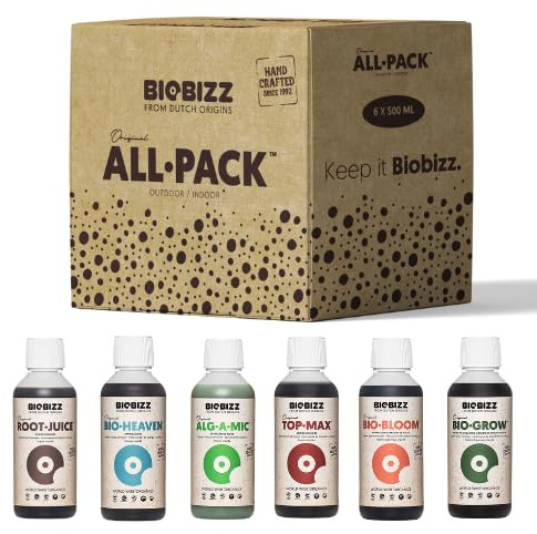 BioBizz All Pack Kit Fertilizzanti Biologici, 6 x 250 ml, Indoor