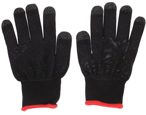 IMIKEYA Guantes para Juegos Móviles Transpirables y Anti Sudor Dedos Táctiles, Diseño Único en Fibra Plateada y Spandex para Gaming Portátil