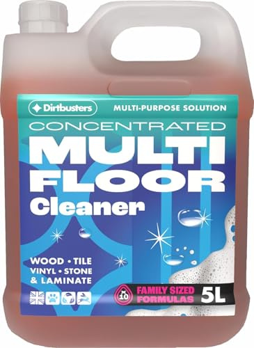 Dirtbusters Floor Cleaner Liquid (5L) Concentrated Hard Floor Cleaner Solution for Wood, Laminate, Vinyl & Tile – Professional Multi Surface Cleaner, Pet Safe - Clementine Fresh