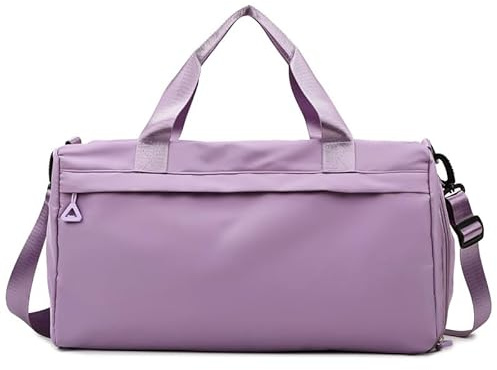 SSDH Borsone Palestra Donna,Borsa Sportivo con Scomparto per Scarpe e Tasche Bagnate Impermeabili,Borse da Viaggio Borsone Weekend Duffel per Sport Fitness Piscina (Viola)