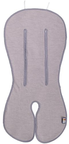 Merino Kinderwagen Auflage – Atmungsaktive Sitzauflage für Kinderwagen & Babyschale – Universal Buggy Einlage – Kaarsgaren (Grau)
