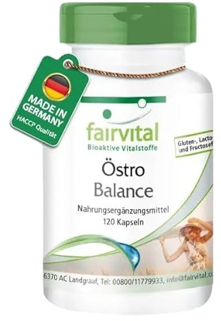 Fairvital | Oestro Balance - HIGH Dosage - 120 Capsules - Soybean isoflavones (genistin, daidzin, glycitein) with Vitamin E