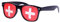 Alsino WM Lochbrille Pinehole Fanbrille Fussball Brille Länderbrille Gitterbrille Rasterbrille, wählen:V-1155 Schweiz
