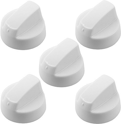 Spares2go Universal White Control Knobs for Hotpoint Oven Cooker & Hob (Pack of 5 + 25 Adaptors)