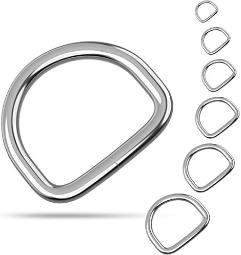 D-Ringe Stahl | wählbar: 10-50mm / 10-100 Stück | robust und langlebig - silberfarbene Halbrundringe - Stahlringe sind vernickelt - Metallringe (Innendurchmesser: 30mm - 10 Stück)