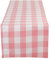 DII Buffalo Check Collection Klassischer Tischläufer im Bauernhausstil, Baumwolle, pink/weiß, 14x72