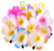 Frcolor Clip de pelo hawaiano 24pcs, accesorio de la flor de la espuma del Plumeria de 2.4 pulgadas para la decoración de la boda del partido de la playa