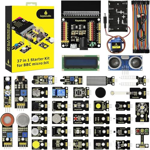 KEYESTUDIO BBC Microbit Sensor Starter Kit pour Micro bit Programmable Kit avec 35 projets, PDF Tutorials Inclus (sauf Micro:bit)