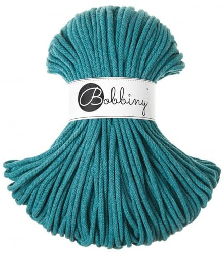 Bobbiny Premium 5mm Braided Macrame Cord (Teal) 100m