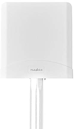 Nedis 5G / 4G / 3G Antenne – Stabiler Signalempfang mit 2,5 langem LMR200-Kabel und nur einer Antenne – 698-5000 MHz – Outdoor geeignet – Weiß