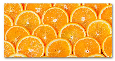 Tulup Acrylglas - Wandkunst - Bild auf Acrylglas Deko Wandbild hinter Kunststoff/Acrylglas Bild - Dekorative Wand für Küche & Wohnzimmer 120 x60 cm - Essen & Getränke - Orangenscheiben - Orange