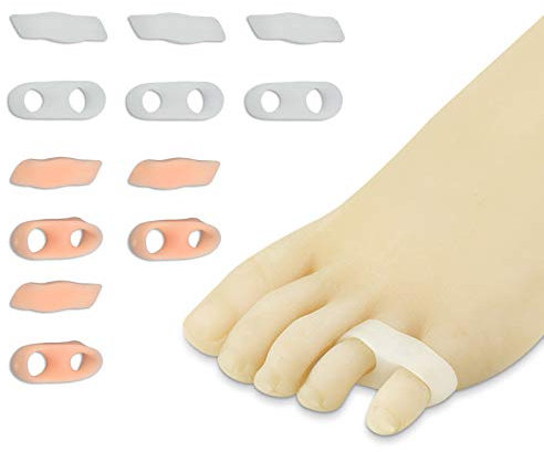 LEZED Gel Zehenspreizer Kleiner Zeh Silikon-Gel kleinen Zeh Valgus Kleiner Zehen Separator Zehenschutz Schneiderballen Hallux Valgus für überlappende Zehen Weich und Komfortabel 6 Paare