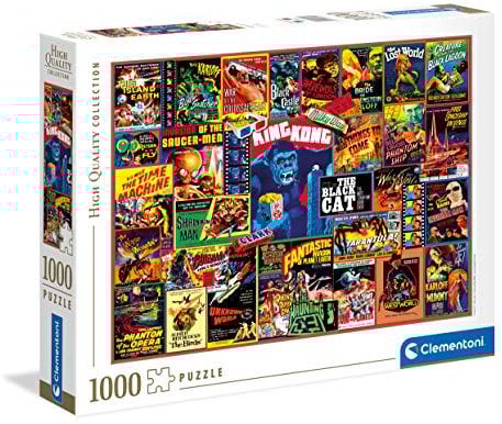 Clementoni 39602 Thriller-Klassiker – Puzzle 1000 Teile ab 9 Jahren, buntes Erwachsenenpuzzle mit kräftigen Farben, Geschicklichkeitsspiel für die ganze Familie, schöne Geschenkidee