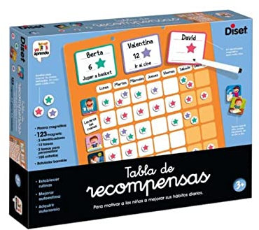 Diset - Tabla de recompensas - Juego Educativo para fomentar el Buen Comportamiento niños a Partir de 3 años, Varios, 33x26x5,2
